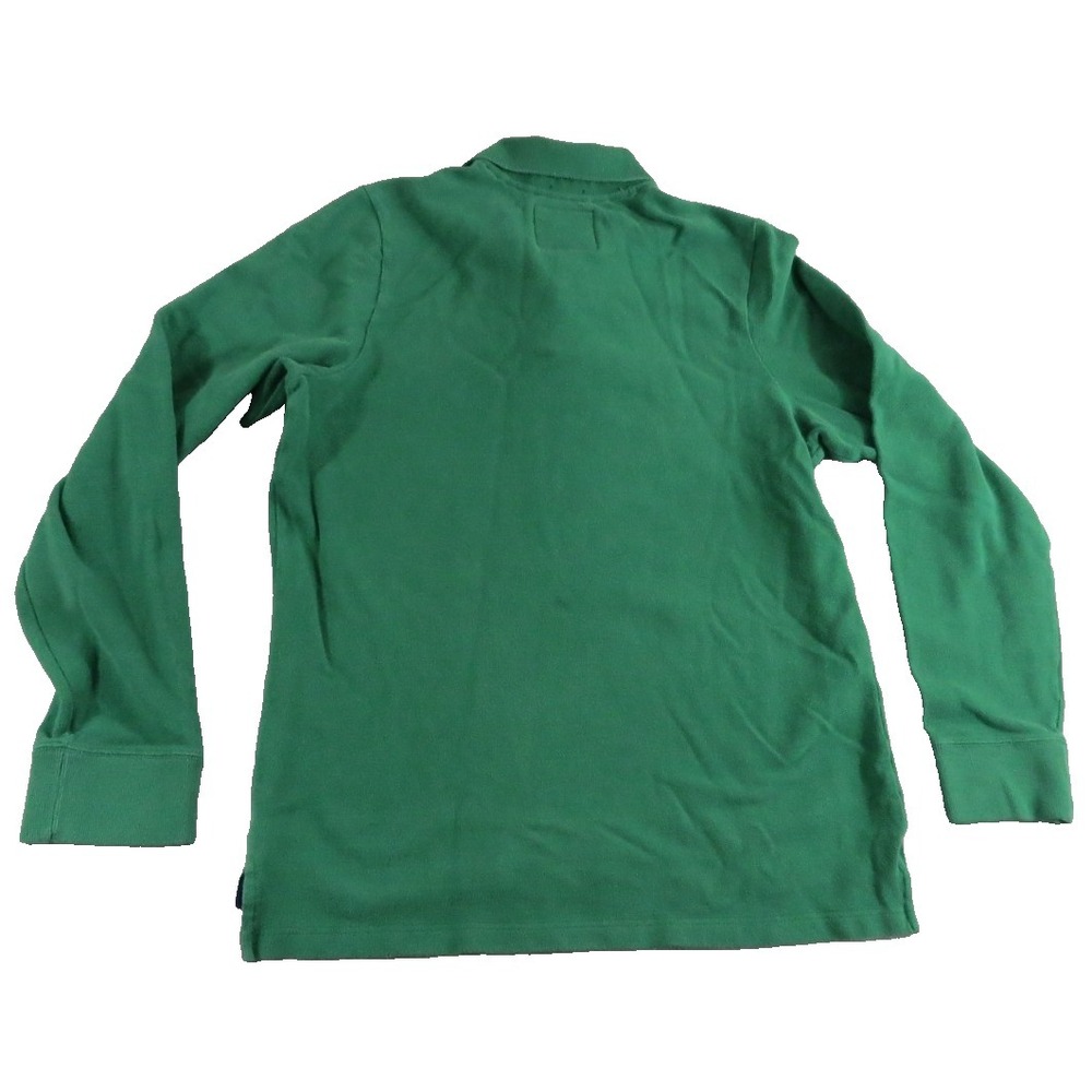 Abercrombie Fitch Men XXL VTG Y2K Muscle Long Sleeve Polo Shirt Green Pique Logo - Picture 3 of 14